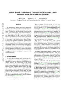 Building Reliable Explanations of Unreliable Neural Networks: Locally
  Smoothing Perspective of Model Interpretation