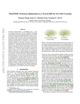 MetaNODE: Prototype Optimization as a Neural ODE for Few-Shot Learning