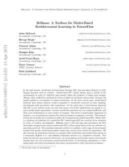 Bellman: A Toolbox for Model-Based Reinforcement Learning in TensorFlow