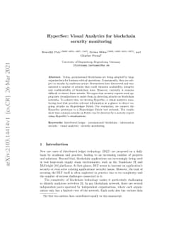 HyperSec: Visual Analytics for blockchain security monitoring