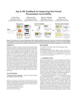 Say It All: Feedback for Improving Non-Visual Presentation Accessibility