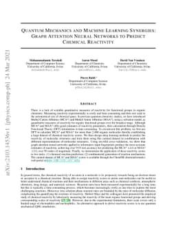 Quantum Mechanics and Machine Learning Synergies: Graph Attention Neural
  Networks to Predict Chemical Reactivity