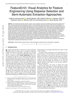 FeatureEnVi: Visual Analytics for Feature Engineering Using Stepwise
  Selection and Semi-Automatic Extraction Approaches