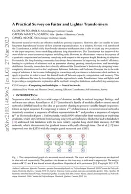 A Practical Survey on Faster and Lighter Transformers