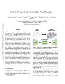 Synthesis of Compositional Animations from Textual Descriptions
