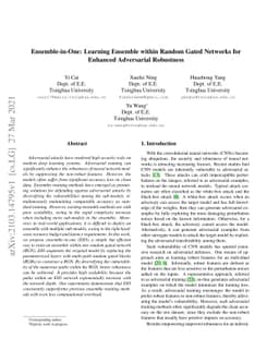 Ensemble-in-One: Learning Ensemble within Random Gated Networks for
  Enhanced Adversarial Robustness