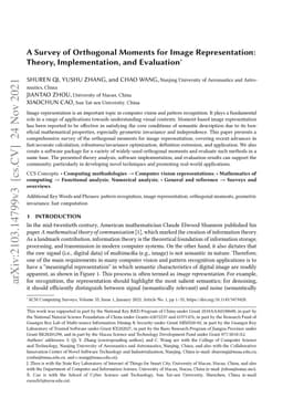 A Survey of Orthogonal Moments for Image Representation: Theory,
  Implementation, and Evaluation