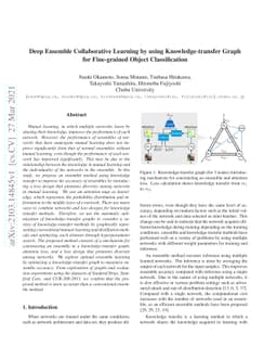 Deep Ensemble Collaborative Learning by using Knowledge-transfer Graph
  for Fine-grained Object Classification