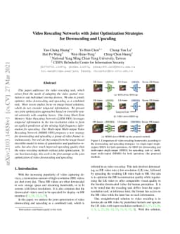 Video Rescaling Networks with Joint Optimization Strategies for
  Downscaling and Upscaling