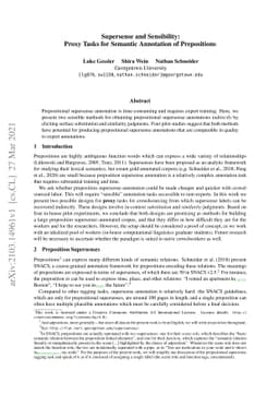 Supersense and Sensibility: Proxy Tasks for Semantic Annotation of
  Prepositions