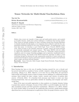 Tensor Networks for Multi-Modal Non-Euclidean Data