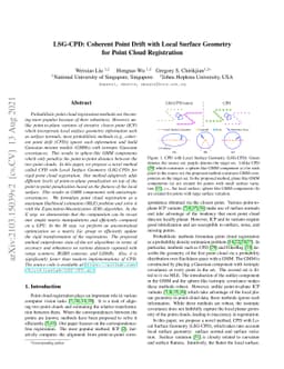 LSG-CPD: Coherent Point Drift with Local Surface Geometry for Point
  Cloud Registration