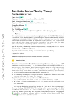 Coordinated Motion Planning Through Randomized k-Opt