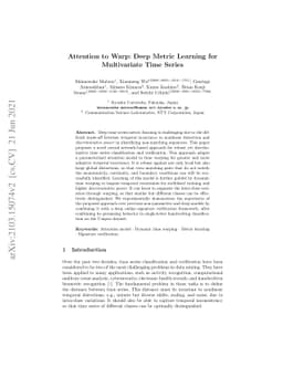 Attention to Warp: Deep Metric Learning for Multivariate Time Series