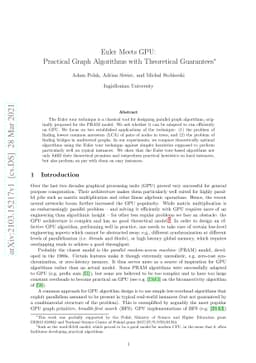 Euler Meets GPU: Practical Graph Algorithms with Theoretical Guarantees
