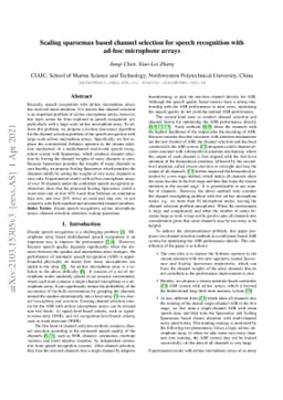 Scaling sparsemax based channel selection for speech recognition with
  ad-hoc microphone arrays