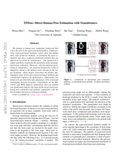 TFPose: Direct Human Pose Estimation with Transformers
