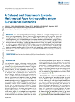 A Dataset and Benchmark Towards Multi-Modal Face Anti-Spoofing Under
  Surveillance Scenarios