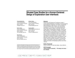 Situated Case Studies for a Human-Centered Design of Explanation User
  Interfaces