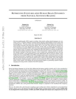 Retrieving Event-related Human Brain Dynamics from Natural Sentence
  Reading