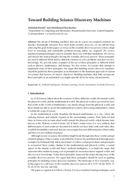 Toward Building Science Discovery Machines