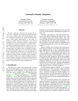 Contrastive Domain Adaptation