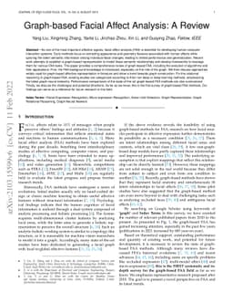 Graph-based Facial Affect Analysis: A Review