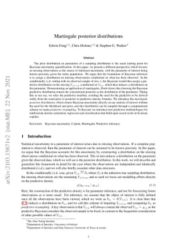 Martingale posterior distributions