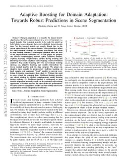 Adaptive Boosting for Domain Adaptation: Towards Robust Predictions in
  Scene Segmentation