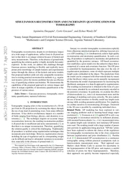 Simultaneous Reconstruction and Uncertainty Quantification for
  Tomography