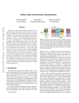 Robust Audio-Visual Instance Discrimination