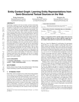 Entity Context Graph: Learning Entity Representations
  fromSemi-Structured Textual Sources on the Web