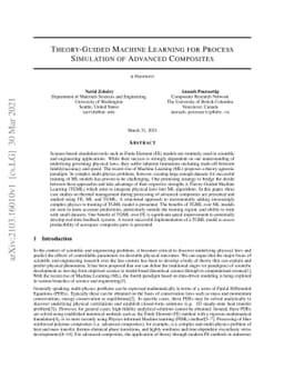 Theory-Guided Machine Learning for Process Simulation of Advanced
  Composites