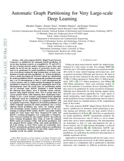 Automatic Graph Partitioning for Very Large-scale Deep Learning