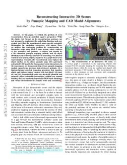 Reconstructing Interactive 3D Scenes by Panoptic Mapping and CAD Model
  Alignments