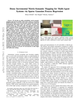 Dense Incremental Metric-Semantic Mapping for Multi-Agent Systems via
  Sparse Gaussian Process Regression