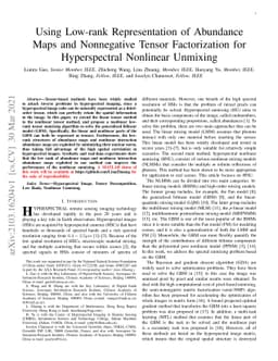 Using Low-rank Representation of Abundance Maps and Nonnegative Tensor
  Factorization for Hyperspectral Nonlinear Unmixing