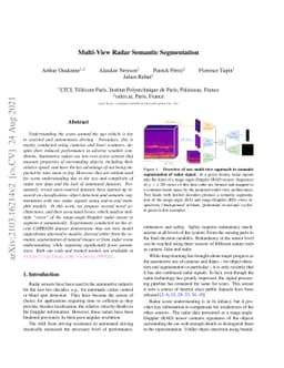 Multi-View Radar Semantic Segmentation