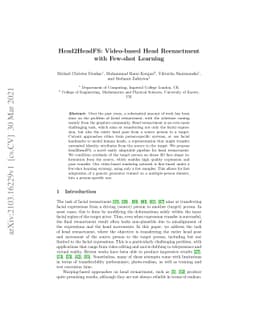 Head2HeadFS: Video-based Head Reenactment with Few-shot Learning