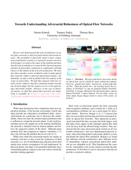 Towards Understanding Adversarial Robustness of Optical Flow Networks