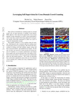 Leveraging Self-Supervision for Cross-Domain Crowd Counting