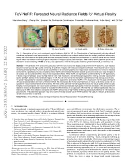 FoV-NeRF: Foveated Neural Radiance Fields for Virtual Reality