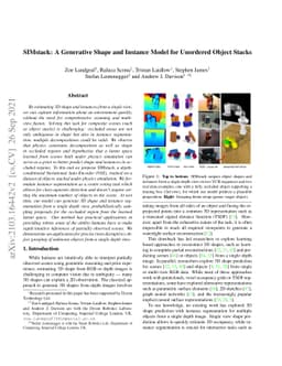 SIMstack: A Generative Shape and Instance Model for Unordered Object
  Stacks