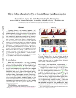 Bilevel Online Adaptation for Out-of-Domain Human Mesh Reconstruction