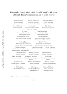Flatland Competition 2020: MAPF and MARL for Efficient Train
  Coordination on a Grid World