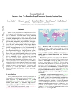 Seasonal Contrast: Unsupervised Pre-Training from Uncurated Remote
  Sensing Data