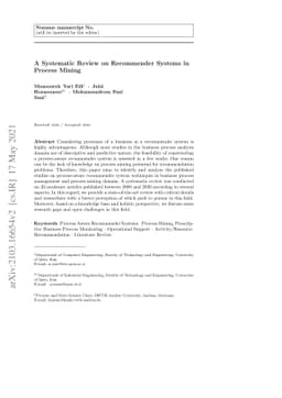 A Systematic Literature Review on Process-Aware Recommender Systems