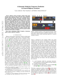 A Kinematic Model for Trajectory Prediction in General Highway Scenarios