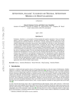 Attention, please! A survey of Neural Attention Models in Deep Learning