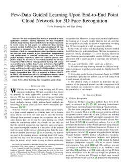 Few-Data Guided Learning Upon End-to-End Point Cloud Network for 3D Face
  Recognition